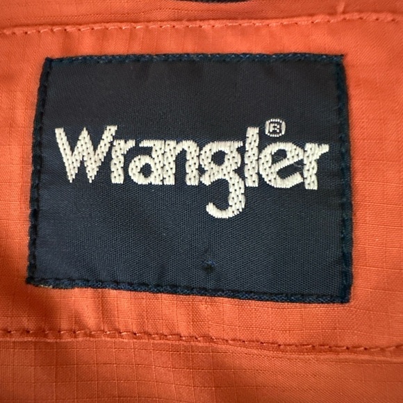 Men's Wrangler Performance X-Large Button Western Long Sleeve Shirt In Salmon - Picture 13 of 16